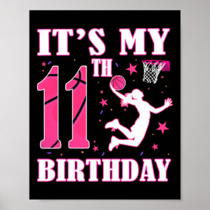 Póster Es mi cumpleaños número 11 Tema Sketll 11 años Par