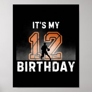 Póster Es mi cumpleaños número 12 Fiesta de Sketll Cumple
