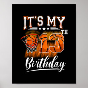 Póster Es mi cumpleaños número 13 Tema Sketll 13 años Bi
