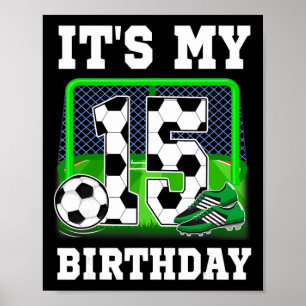 Póster Es mi cumpleaños número 15 tema fútbol americano n