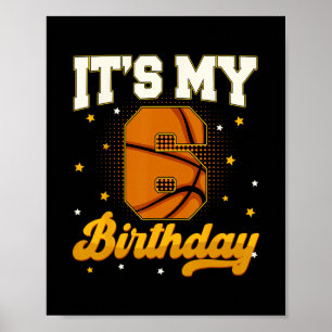 Póster Es mi cumpleaños número 6 Sketll Niño Regalos 6 Añ