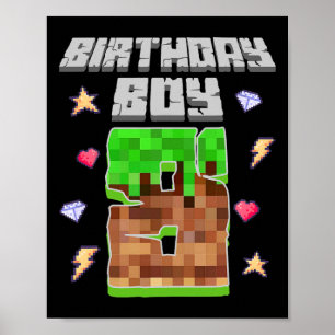 Póster Es Mi Cumpleaños Número 8 Niño Jugador De 8 Años P