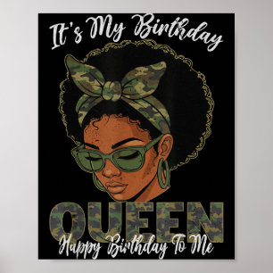 Póster Es Mi Cumpleaños Reina Chicas Negras Cumpleaños Af
