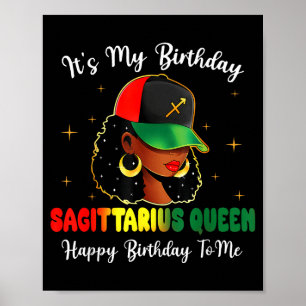 Póster Es Mi Cumpleaños Reina Sagitario Feliz Cumpleaños