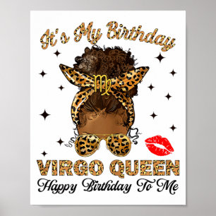 Póster Es Mi Cumpleaños Reina Virgo Feliz Cumpleaños Para