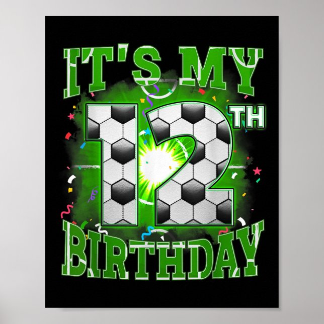 Póster Es mi décimo segundo cumpleaños, chicos, fútbol de (Frente)