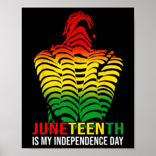 Póster Es mi Día de la Independencia Afro-Americano Afric