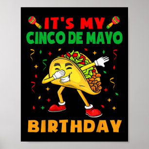 Póster Es mi Fiesta del Cinco De Mayo de cumpleaños graci