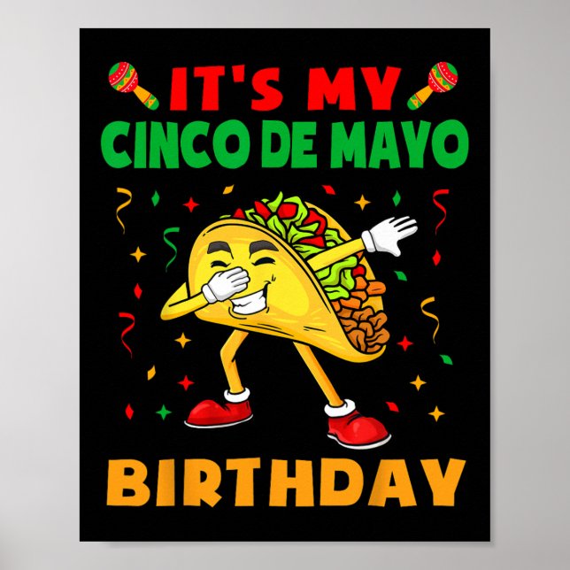 Póster Es mi Fiesta del Cinco De Mayo de cumpleaños graci (Frente)