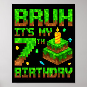 Póster Es mi juego de cumpleaños número 7 Xel cumpleaños