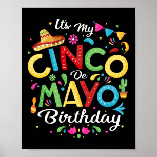 Póster Es mi primer cumpleaños de mayo gracioso cinco de 