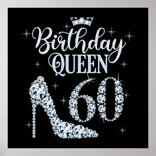 Póster Es mi reina de cumpleaños número 60, de 25 años (Frente)