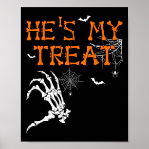 Póster Es Mi Trick Hes Mi Tremendo Halloween Pareja Skele