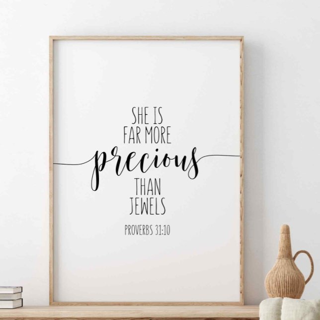 Póster Es Mucho Más Preciosa Que Proverbs 31:10 (Subido por el creador)