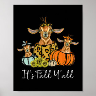 Póster Es Otoño Todos Cabra Animal Leopardo Calabaza Caye