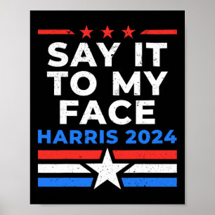 Póster Es Para Mi Gente De Cara Votar A Harris Walz