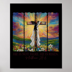Póster Es Primavera Rising Pascua Jesús cruza Bi Cristian