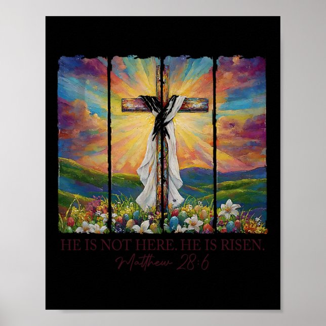 Póster Es Primavera Rising Pascua Jesús cruza Bi Cristian (Frente)