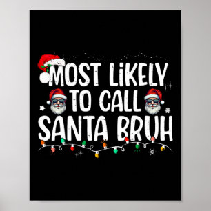 Póster Es probable que los navidades llamen a la familia