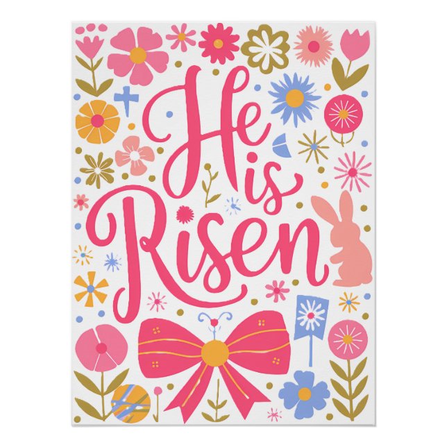 Póster Es Raisen Easter Retro Design-61415 (Anverso)
