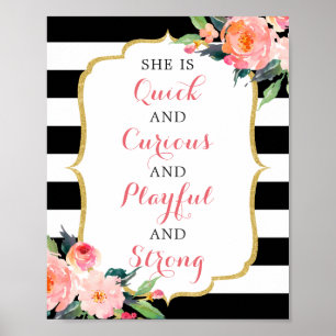 Póster Es rápida y curiosa y lúdica y fuerte