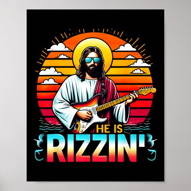 Póster Es Rizzin Pascua Cristiano Jesús Gracioso Jesús Gu (Frente)