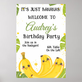 Póster Es Solo Plátanos Fiesta de Cumpleaños de Cualquier