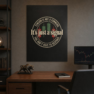 Póster Es solo un diseño de psicología de comercio de señ