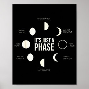 Póster Es solo una fase Fases lunares Luna nueva Hemisfer