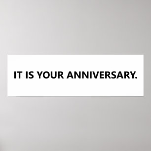Póster Es su aniversario el Poster de Banner Dwight