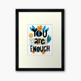 Póster Es Suficiente Cita Inspiradora Leída A Mano