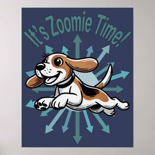 Póster Es tiempo de Zoomie Beagle (Frente)