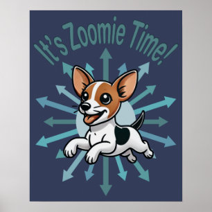 Póster Es tiempo de Zoomie Rat Terrier