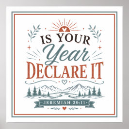 Póster ¿Es Tu Año? Decláralo Citas Cristianas Espirituale