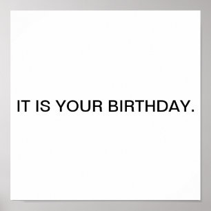 Póster Es tu cumpleaños.