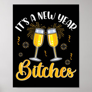 Póster Es Un Año Nuevo Es Anímate Divertido Feliz Año Nue