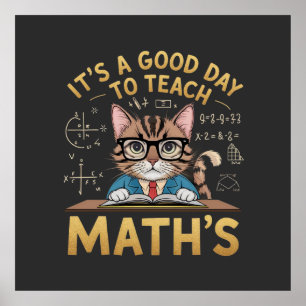Póster Es un buen día para enseñar matemáticas inspirando