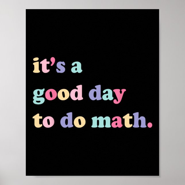 Póster Es un buen día para hacer matemáticas para los mae (Frente)