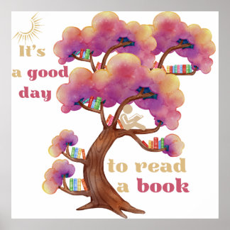 Póster Es un buen día para leer un libro