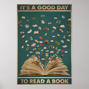 Póster es un buen día para leer un libro
