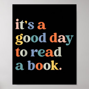 Póster Es Un Buen Día Para Leer Un Libro Gracioso Bibliot