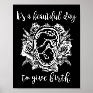 Póster Es Un Día Hermoso Dar A Luz A La Partera Doula