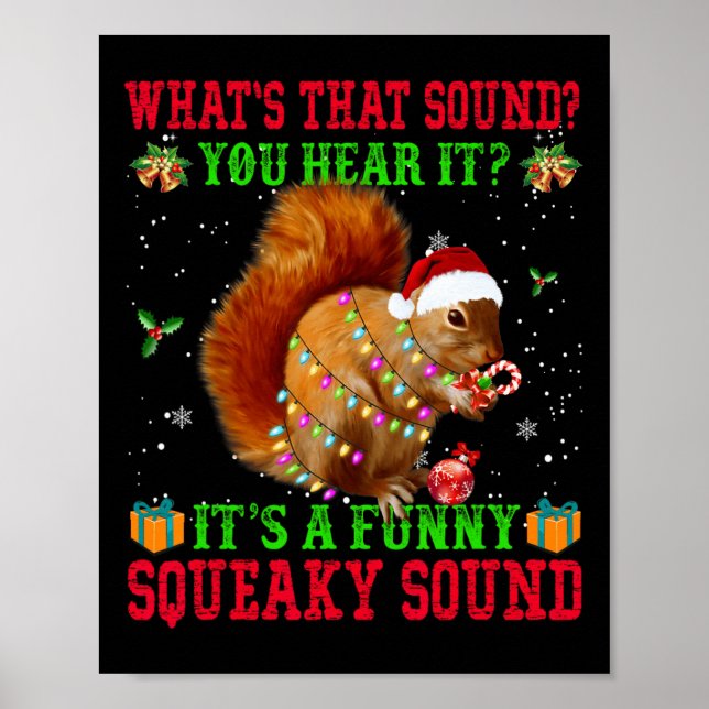 Póster Es un divertido ardilla de Navidad con sonido chil (Frente)