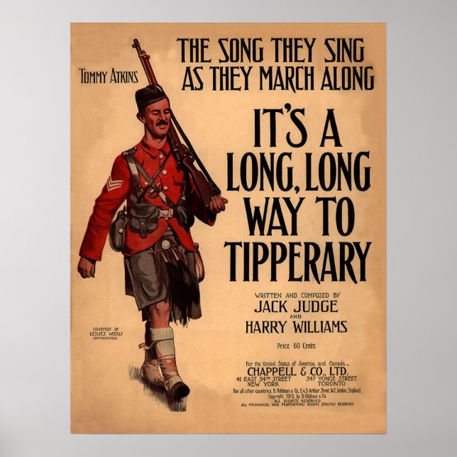 Póster Es un largo camino a Tipperary (Frente)