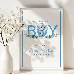 Póster Es un niño elefante Poster de bienvenida de Baby S
