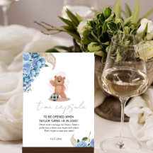 Es un niño oso lindo azul ducha bebé Cápsula del t