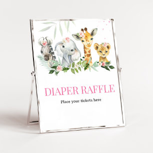 Póster Es un pañuelo de Chica de animales de Safari