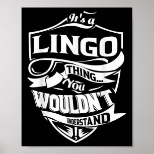 Póster Es un regalo de cosas de Lingo