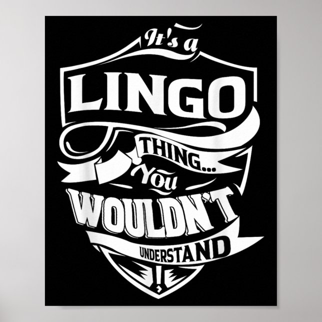 Póster Es un regalo de cosas de Lingo (Frente)