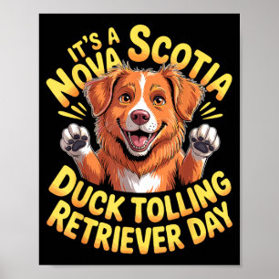 Póster Es un Retriever de Tolling de Pato de Nueva Escoci